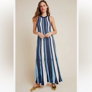 Anthropologie MAEVE XS Dress LISANNE SWEATER Maxi Knit Slip Lined Tiered NWT